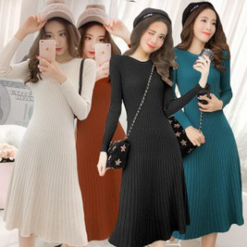 レディース ワンピース 長袖 ニットワンピース 着痩せ 通勤 日常 4色 大人 きれいめ マキシ丈 秋冬 代30代40代 通販 Lineポイント最大1 0 Get Lineショッピング