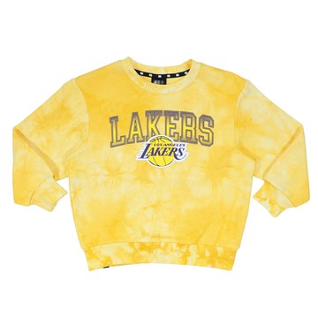 NBA 兒童/青少年 渲染 印花 大學TEE 長袖上衣 湖人隊 3556102362