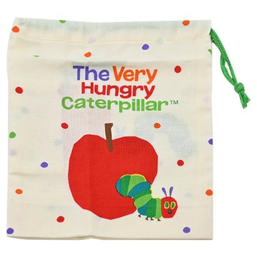 Skater 卡通牙刷袋 束口袋 收納袋 好餓的毛毛蟲 KB62  205 x 148mm