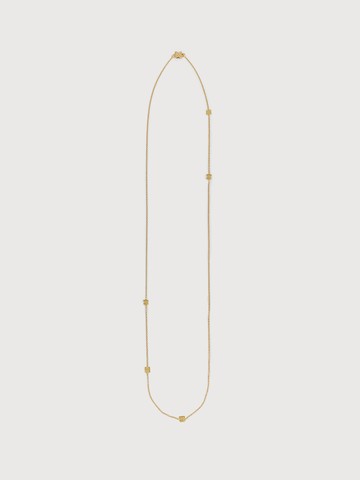 WILKY Logo Station Long Chain Necklace - Gold