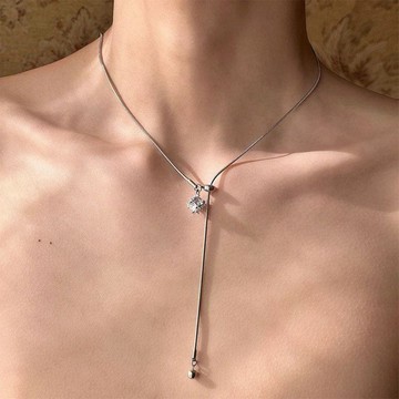 簡約流蘇拉項鍊男女時尚個性嘻哈氣質鏈