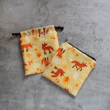 旅行防水收納袋15x15(2入)_狐狸