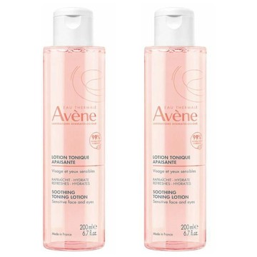 Avene 活泉保濕嫩膚水200ML 二入組 贈 幾何花紋提袋