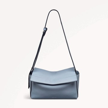 Radley London Womens Leather De Beauvoir Medium Ziptop Shoulder - Blue Medium