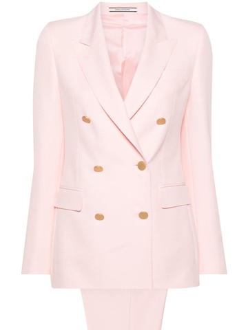 Tagliatore - double-breasted suit - women - Elastane/Polyester/Cupro - 48 - Pink