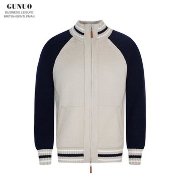 老錢風時尚復古拉鏈開衫外套男休閑保暖衣半高領毛衣男款冬季加厚