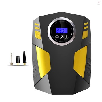 用於汽車自動泵的數字空氣壓縮機便攜式輪胎充氣機帶 LED 燈 DC 12V