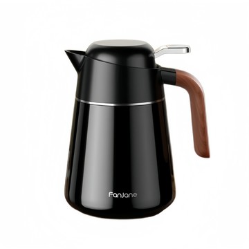 保溫瓶 【威朗】保溫壺 商用茶壺 茶水分離 316 不鏽鋼內膽 木紋手柄 辦公室泡茶壺 家用熱水壺 暖壺 1L