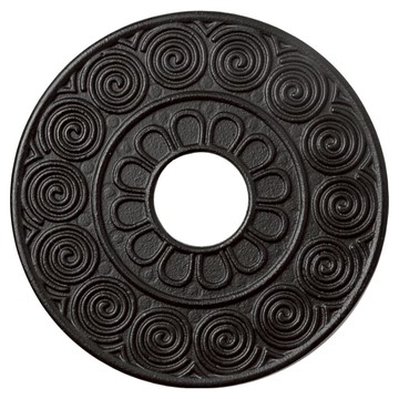 ibili 圓形鑄鐵隔熱墊 波紋  1個  黑色
