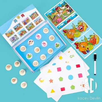 幼兒記憶游戲找不同專注力訓練翻卡游戲棋游戲卡記憶力游戲玩具【聚物優品】