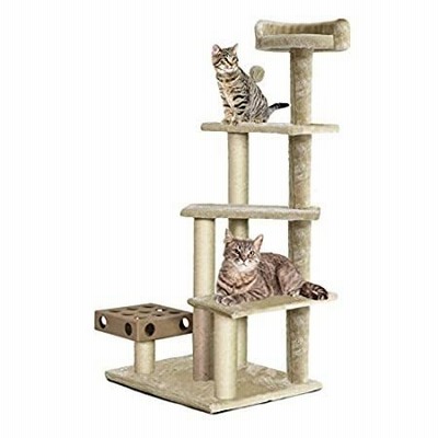 Furhaven Pet Cat Tree - Tiger Tough Cat Tree House Perch Entertainment Play