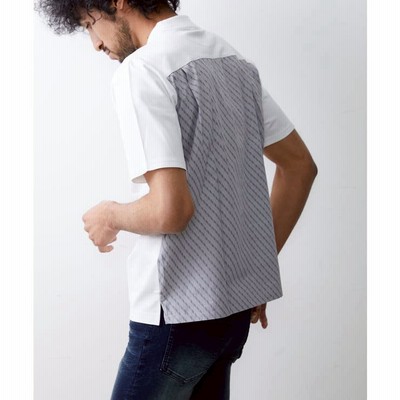 日本製 ふわふわチュールレースの後ろ姿 ドッキング白Tシャツ M 