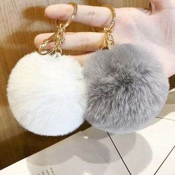 热销🔥 【滿減必備】女士包包掛飾 懶兔毛球汽車鑰匙扣吊飾 高級毛球吊飾 鑰匙圈 手機吊飾 包包吊飾 娃娃吊飾 背包掛飾