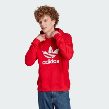 adidas 愛迪達 TREFOIL HOODY 男款 紅色 帽T 長袖上衣 運動 三葉草 亞規 IM4497