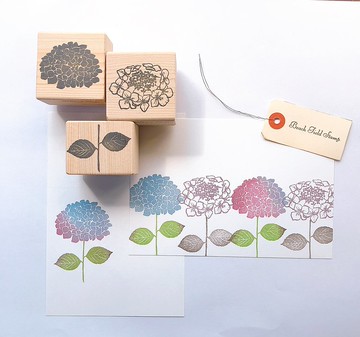 繡球花與長梗繡球花印章3款 大尺寸組合