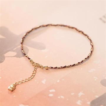 【米蘭精品】現貨+預購 14k包金珠手鍊串珠手繩-轉運除穢淨化招財開運編織14k包金金線74lh36