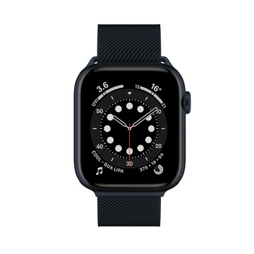 【限時出清】SwitchEasy Mesh 不鏽鋼米蘭磁吸錶帶-午夜色 44/45/49mm