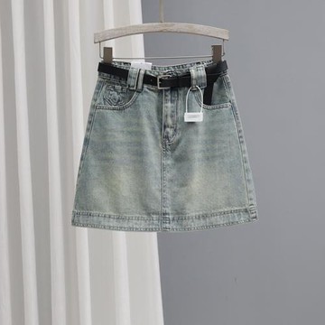 夏季2025新款韓版百搭牛仔裙顯瘦防走光高腰半身裙包臀a字短裙潮