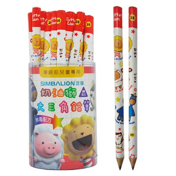 雄獅 奶油獅 PB-802 學齡前兒童專用 三角鉛筆 (36入)【APP滿額下單10%點數(單一帳號最高5000點)】1/31止