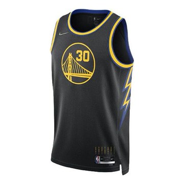 Nike NBA City Edition 75 Anniversary Basketball Jersey 'Black Yellow'