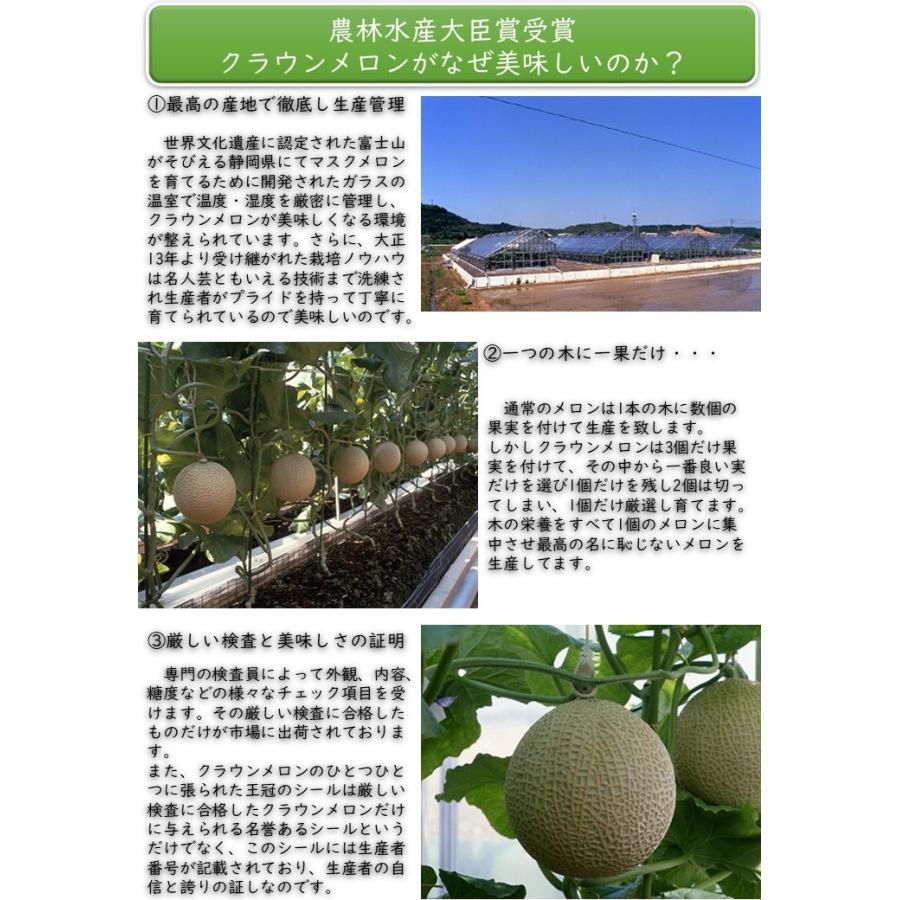 絶品 クラウンメロン マスクメロン 白等級 １個 静岡県産メロン 農林水産大臣賞受賞