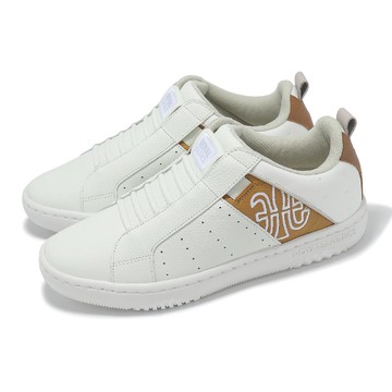 休閒鞋 Icon 2.0 男鞋 白 棕 真皮 獨家彈力帶 回彈 經典 06551003