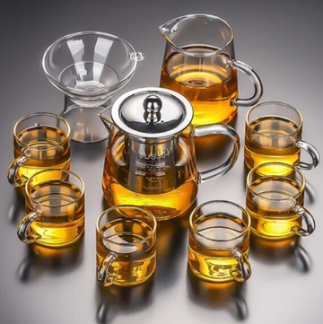 茶具 玻璃茶具套裝功夫茶杯透明家用簡約客廳辦公室耐高溫泡茶壺x