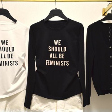 時尚潮流爆款官網專柜正品牌女裝2025春秋字母長袖t恤打底衫顯瘦