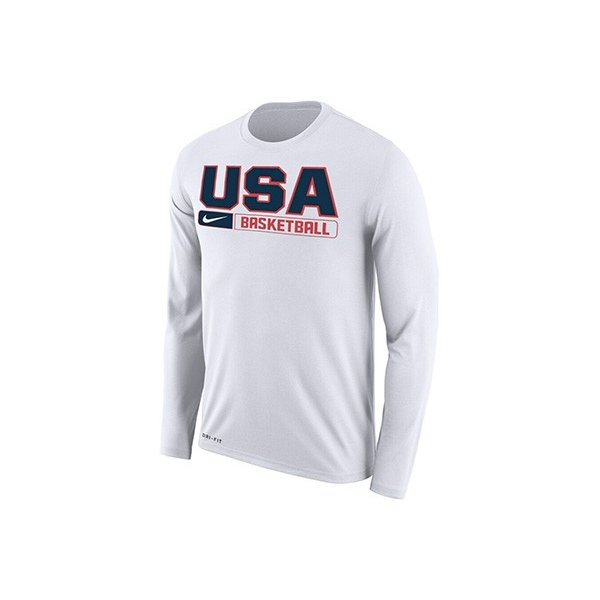 Nike Usa Basketball Legend 2 0 Long Tee ナイキ アメリカ バスケットボール ロング Tシャツ Men S White W 通販 Lineポイント最大0 5 Get Lineショッピング
