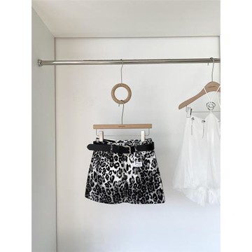 2025夏季新款美式復古性感豹紋牛仔短裙防走光高腰遮跨A字裙女潮