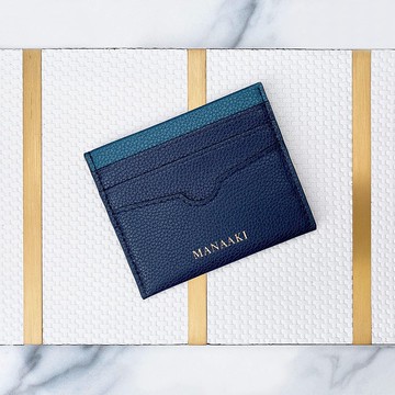 【MANAAKI】半月皮革卡片套(6卡位) 名片夾 小錢包 錢夾