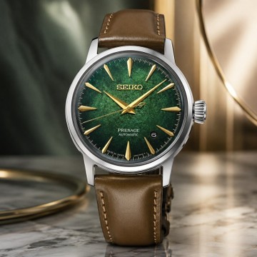 SEIKO 精工PRESAGE 調酒師系列 碎冰紋理面盤 機械錶 禮物 手錶 HCB002J1/4R35-04A0L