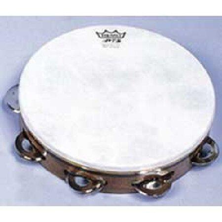 Remo 10" Pretuned Tambourine with Single Row of Jingles, Plain Head