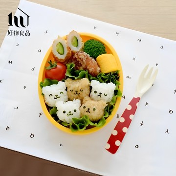 【好物良品】日本DIY mini小熊飯糰便當海苔壓花器造型壽司模具