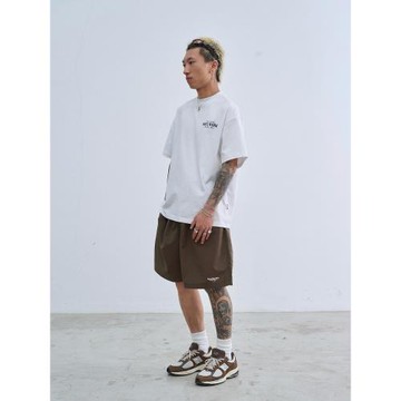 SWFI遠東25S/S 重磅純棉美式復古LOGO印花小領口寬松短袖基礎T恤