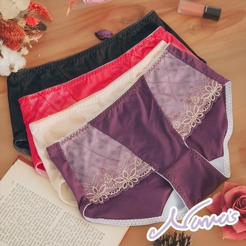 【露娜斯】極致挺夢戀晨曦。舒適貼身包臀三角內褲【黑/膚/桃/紫】台灣製 P8806