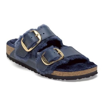 BIRKENSTOCK 勃肯 / Arizona 大扣 / 油感皮 / 羊毛 / 午夜藍