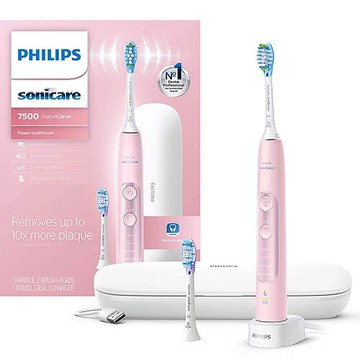 Philips【美國代購】飛利浦 電動牙刷 Sonicare ExpertClean 7500  HX9690/07 - 粉色