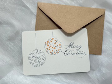 手寫西洋書法聖誕卡