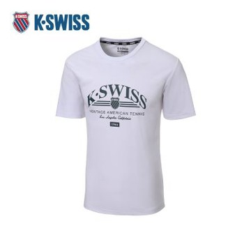 K-SWISS 短袖T恤 26SS TEE 6 M 短上衣 男短袖上衣 白色 1013703-100