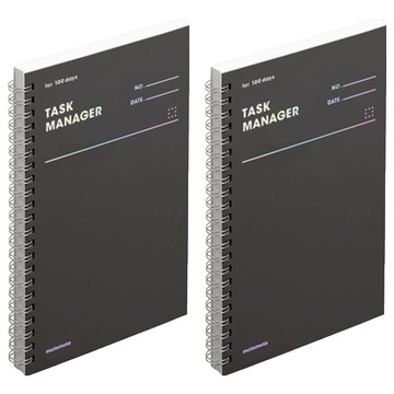 motemote 100天自填式計畫本  2本  19.8 x 12.5cm  黑色