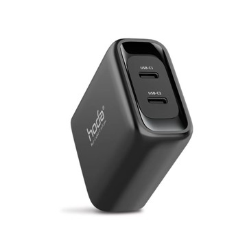 hoda 極速45W智慧雙孔電源供應器/充電器 - 黑色