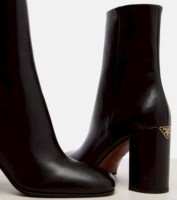 Prada Logo leather ankle boots