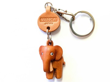 大象 動物 迷你 真皮鑰匙圈 手作 日本製 立體造型 VANCA