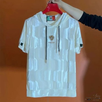 ✨限時惠購⚡ 連帽衛衣 夏季 小衆 男士 休閒 短袖 百搭 潮流 連帽 透氣 時尚 設計師 衛衣