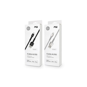 【PQI 】 i-Cable AL100 100cm編織線 (黑/銀線)