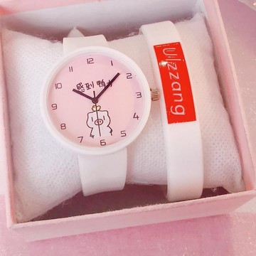 女童手表可愛日系軟妹學生韓版簡約小清新女孩高中女生閨蜜指針式