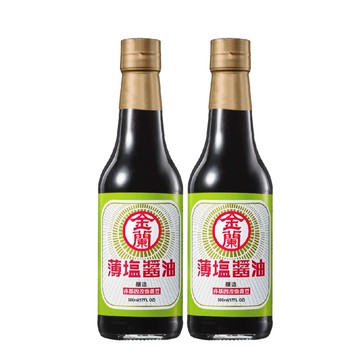 《金蘭》薄鹽醬油500ml 非基改*2入組