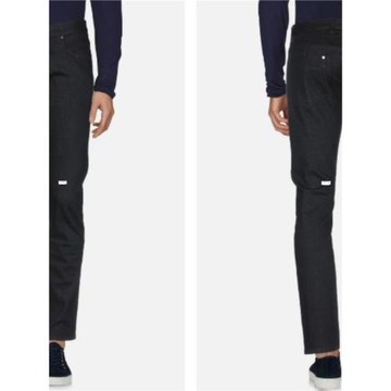 原單M家剪標男裝黑色牛仔褲洗水簡約秋冬新款休閑褲厚實大碼加長