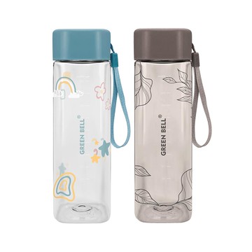 綠貝四方Tritan水壺600ml - 兩款任選